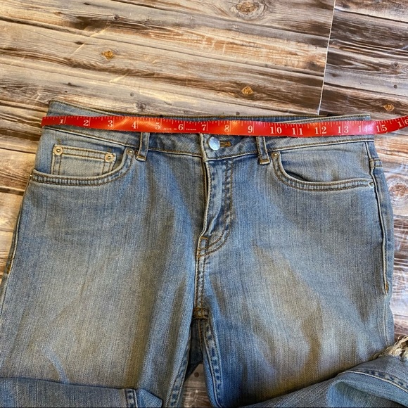 BLK DNM Skinny Slim Fit Distressed Denim Jeans Light Wash Sz 27/30 - Picture 9 of 11